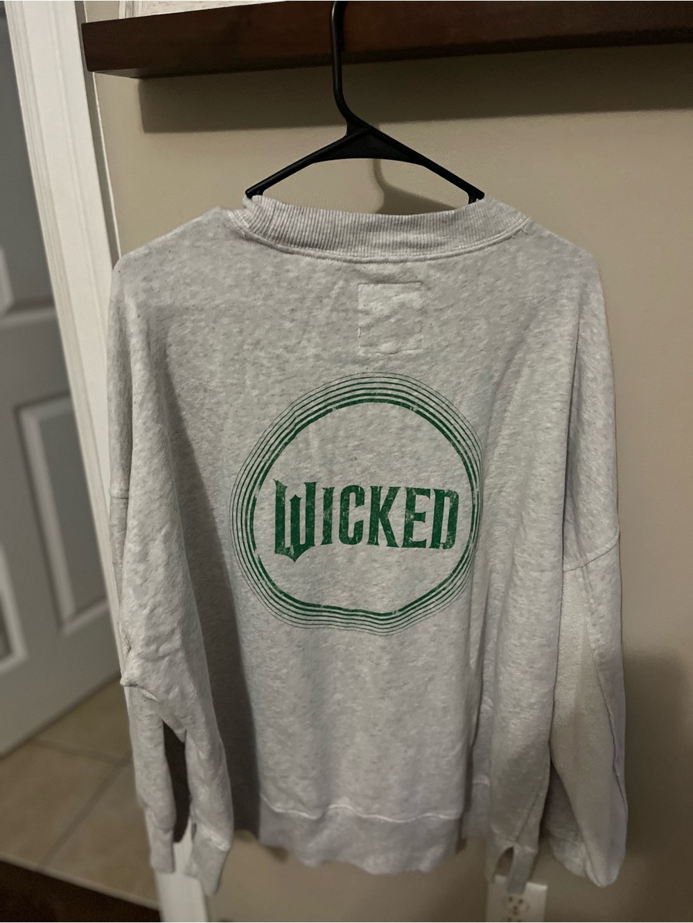 Aerie Wicked Logo Light Gray Crewneck Sweatshirt - Picture 3 of 3